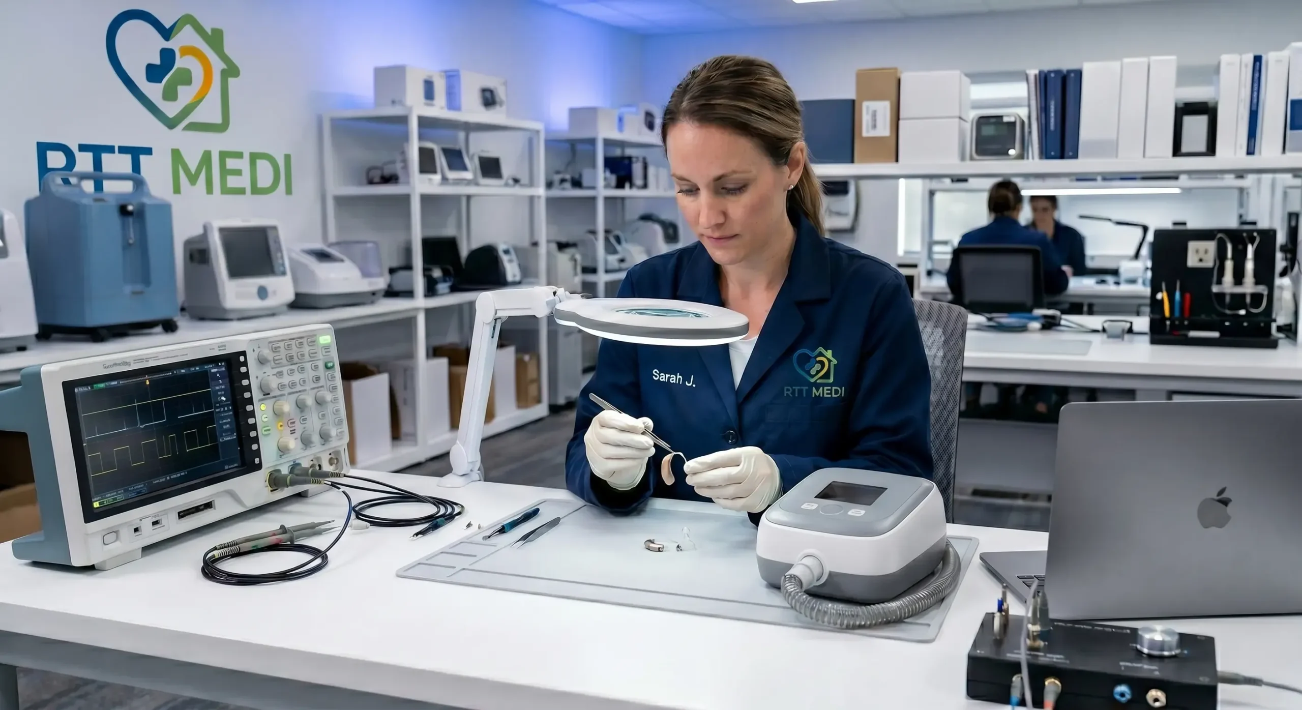 RTT MEDI product testing and healthcare workspace