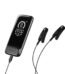 Black HE-M012 CES ear-clip sleep support device with digital display and green illuminated control button