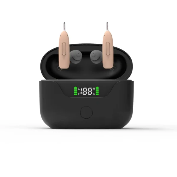 SH03  RIC Hearing Aids with Digital Charging Case Rechargeable – 3 Listening Modes