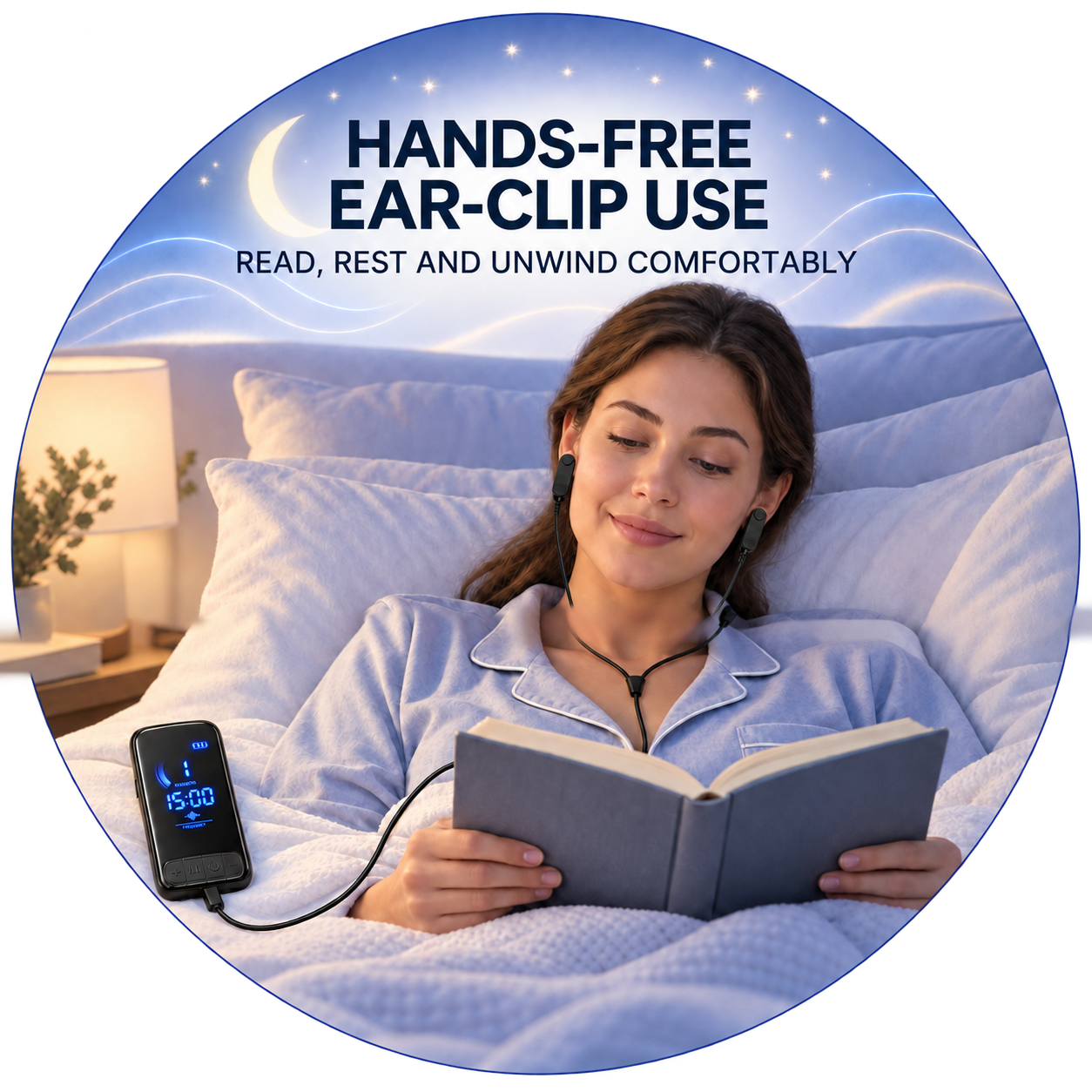 Hands-free ear-clip use