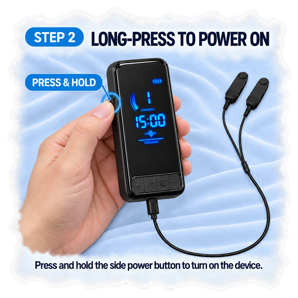 Long-press the power button