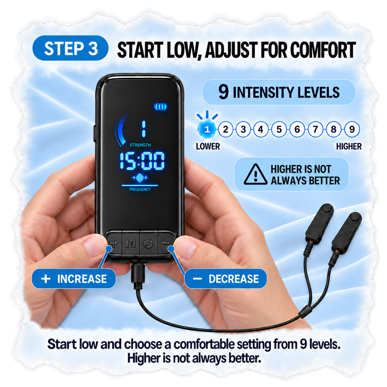 Adjust the intensity