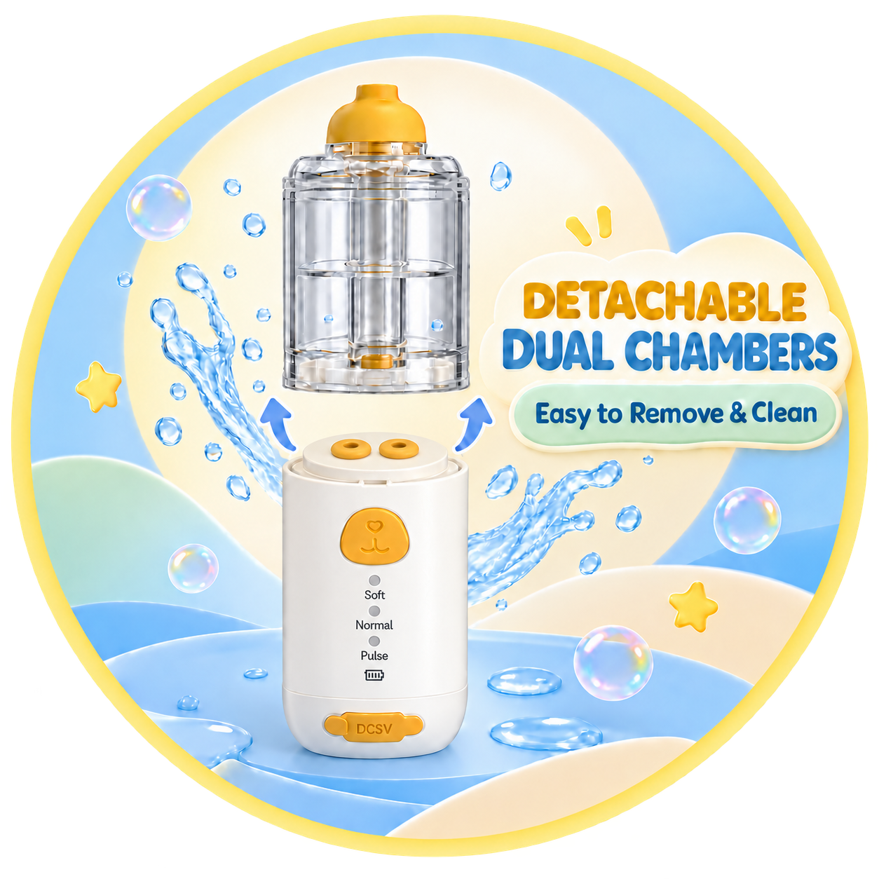 Detachable dual chamber design