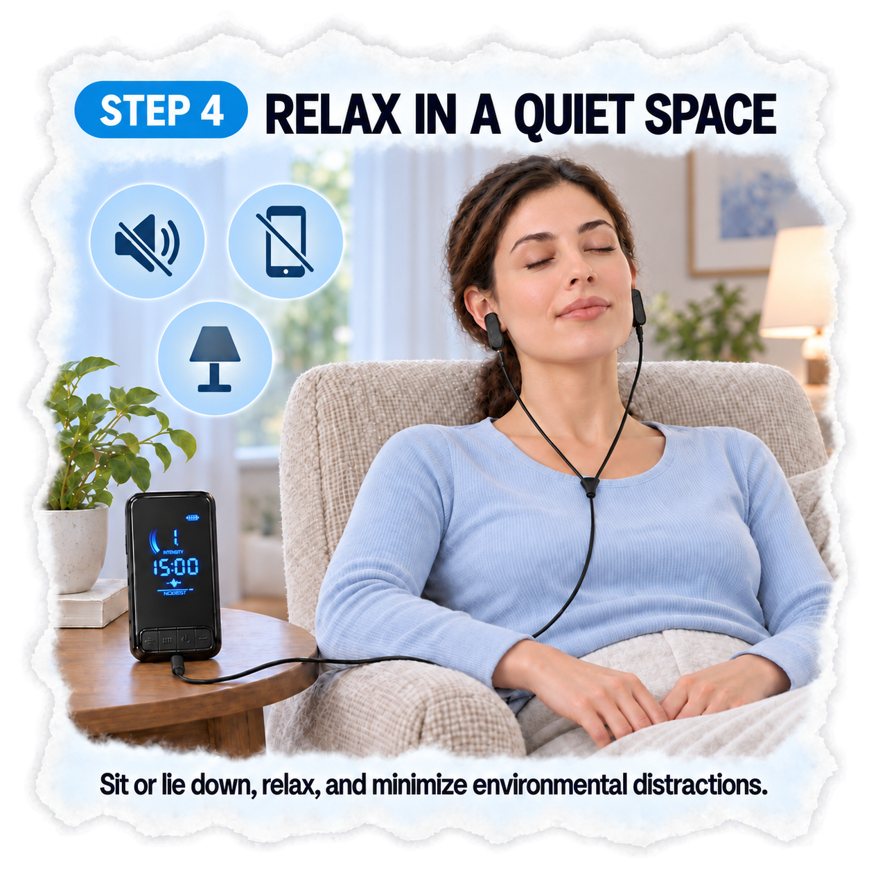 Relax in a quiet space