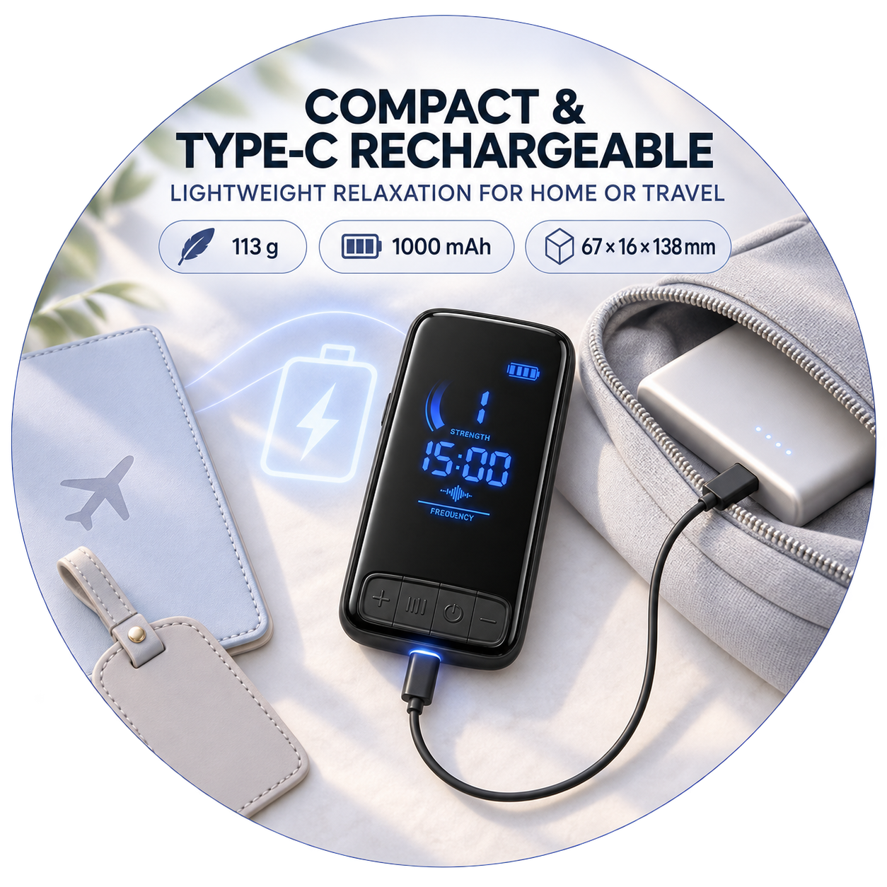 Compact Type-C rechargeable design