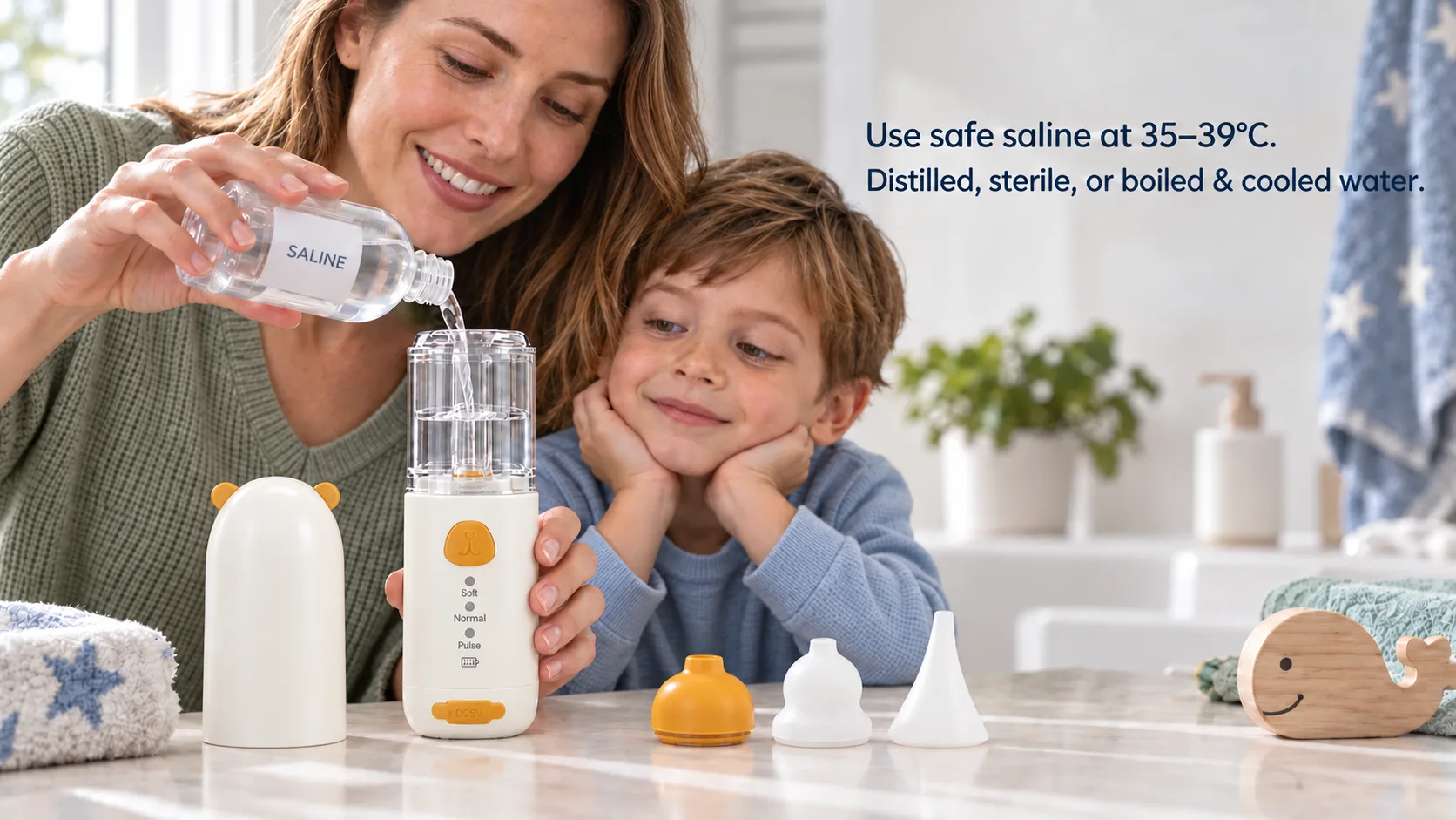 Step 2: Prepare safe saline