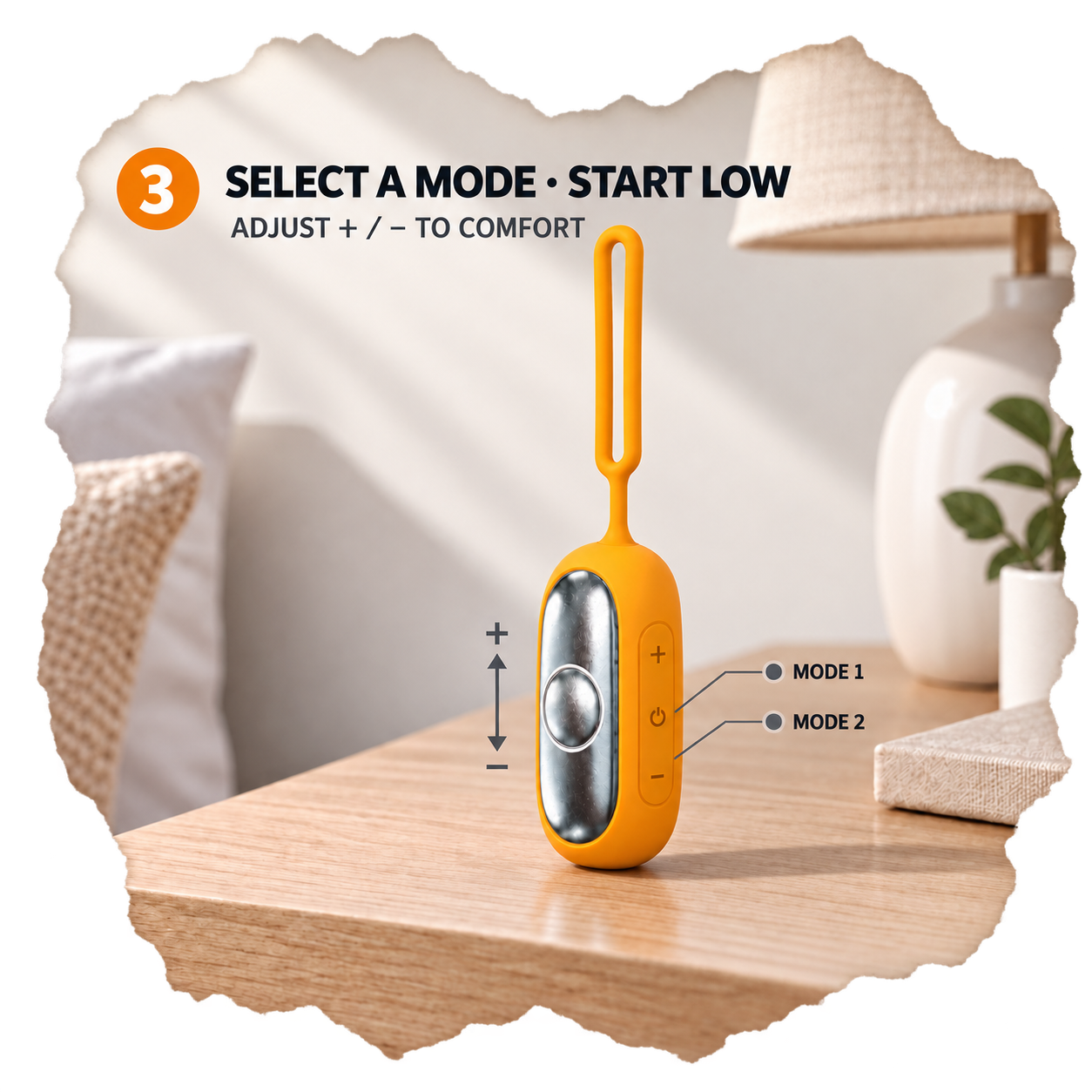 Select an HE-M001 mode and adjust the intensity