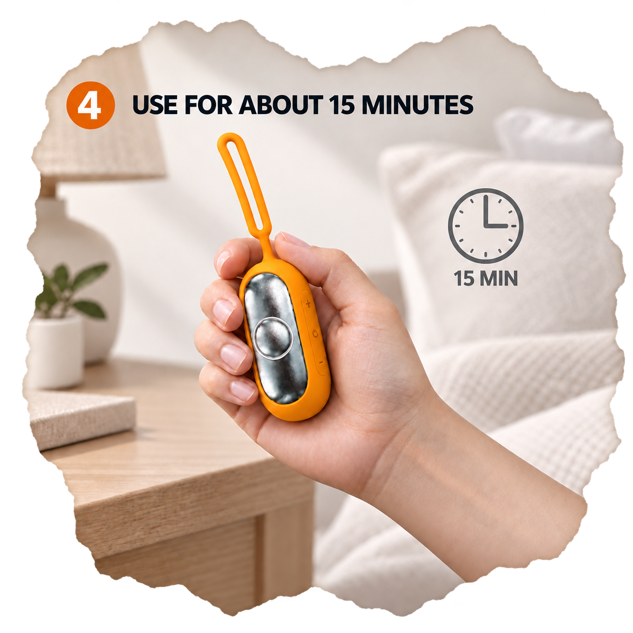 Use the HE-M001 for approximately 15 minutes