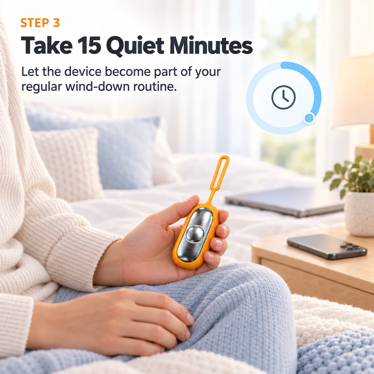 Take 15 quiet minutes to unwind with HE-M0011