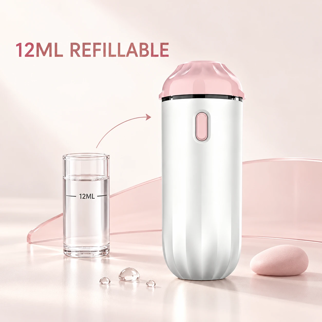 Mini pocket mist sprayer with a 12ml refillable tank