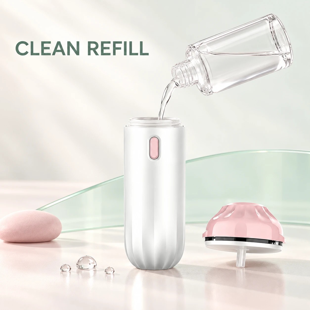Mini pocket mist sprayer designed for clean and easy refilling
