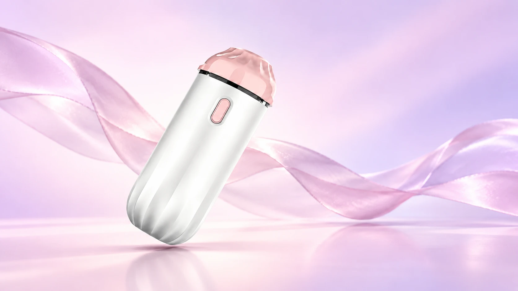 Mini pocket mist sprayer tilted with the mist turned off